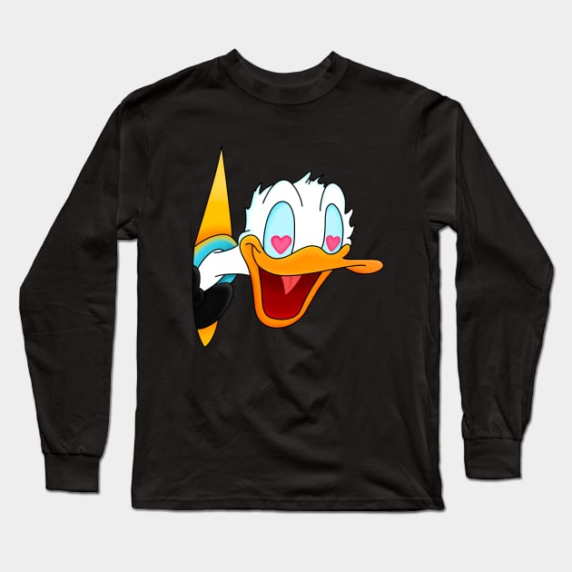 Donald in love Long Sleeve T-Shirt by cariespositodesign